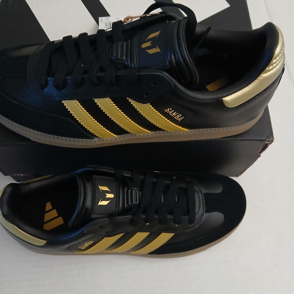 Adidas Samba Black and Gold Sneakers Size 6 New $110 - Picture 12 of 12